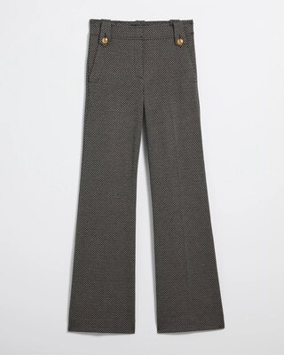 Curvy Mariner Wide Leg Geometric Print Pants